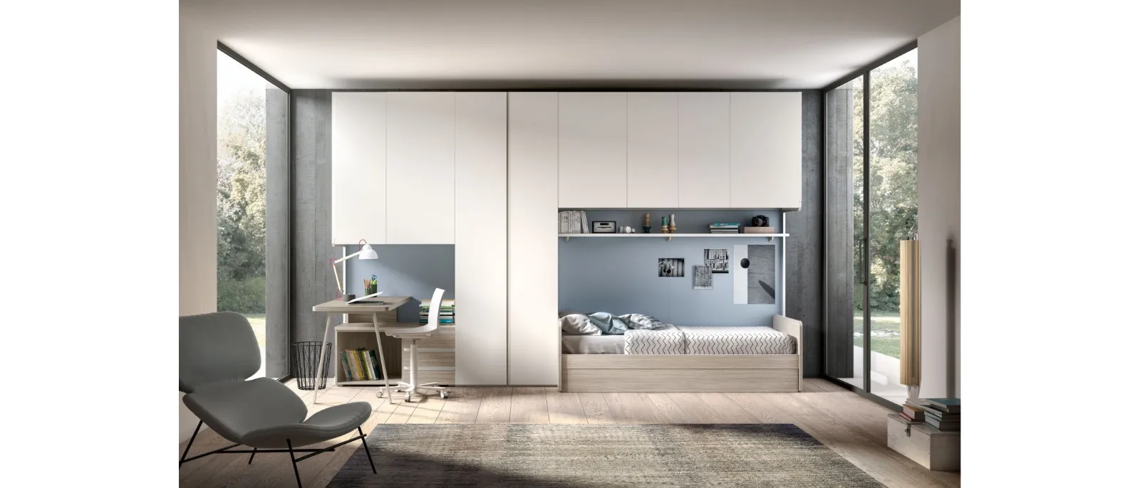 The double bridge bed of Room n°146 by zg mobili is