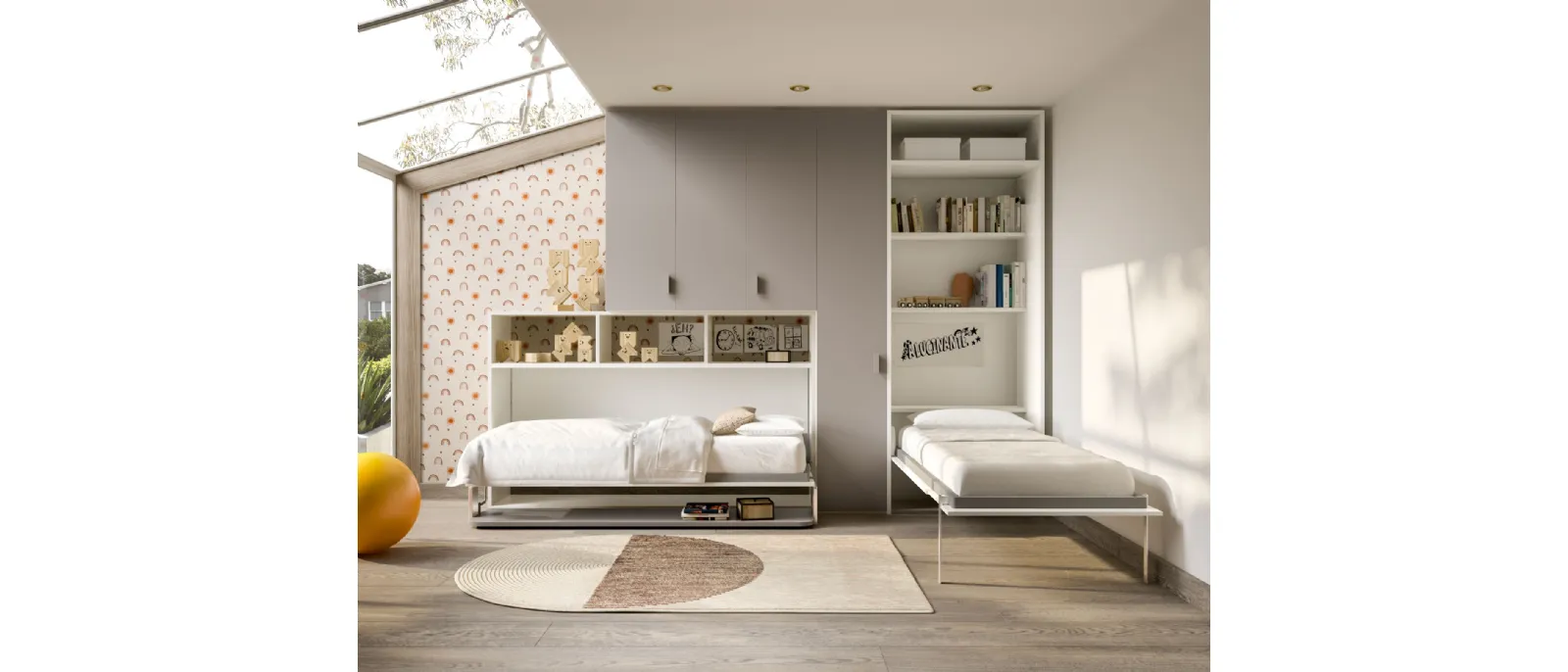 Zg Mobility has developed the Room 149 space-saving room which can be furnished with two single beds that