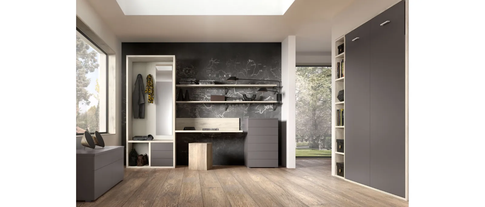 Room 150 with closed bed from ZG furniture is a space-saving solution perfect for