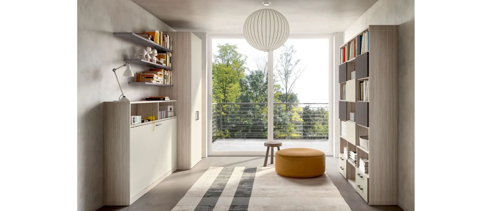 The space saving bedroom with bed closed - a practical and stylish solution for small apartments or guest rooms