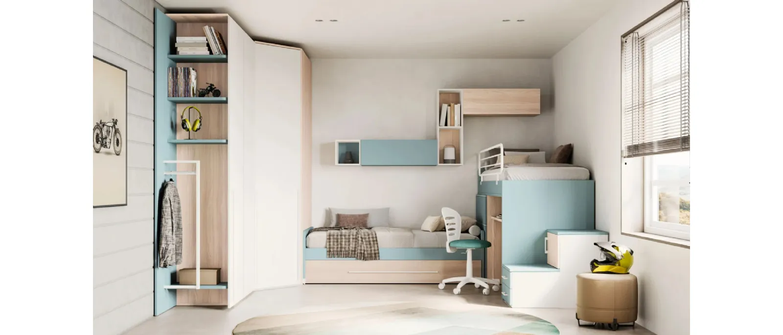 SMART Junior 41 children's bedroom by San Martino Mobili.