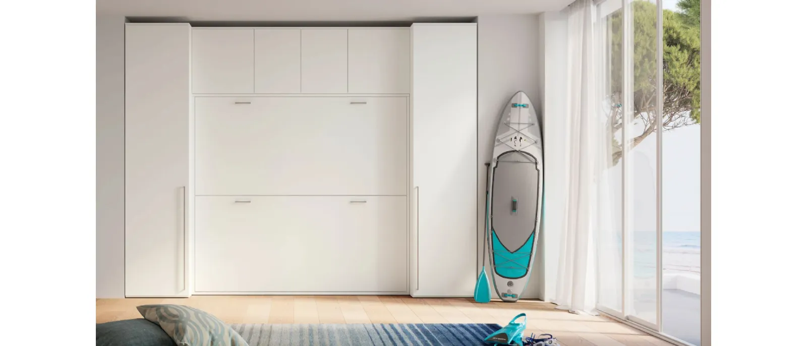 Space-saving SMART Junior 47 bedroom by San Martino Mobili