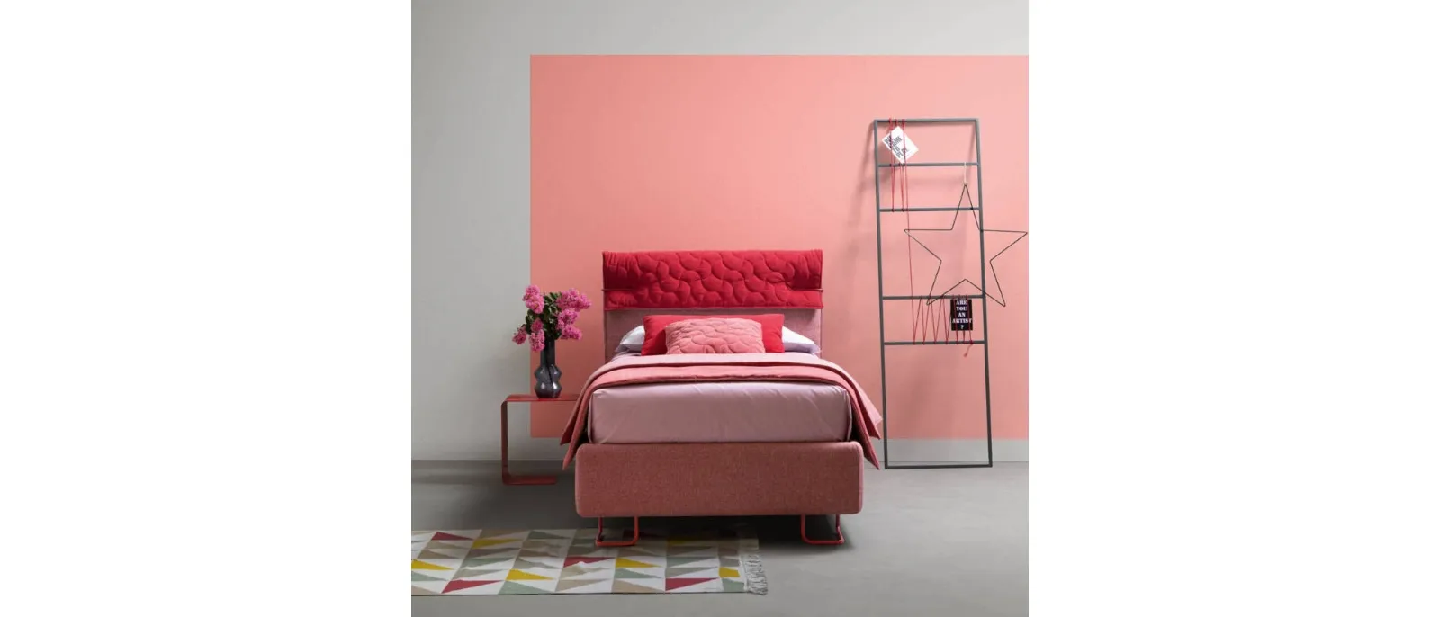 Single bed with reversible headboard Clip by Bside