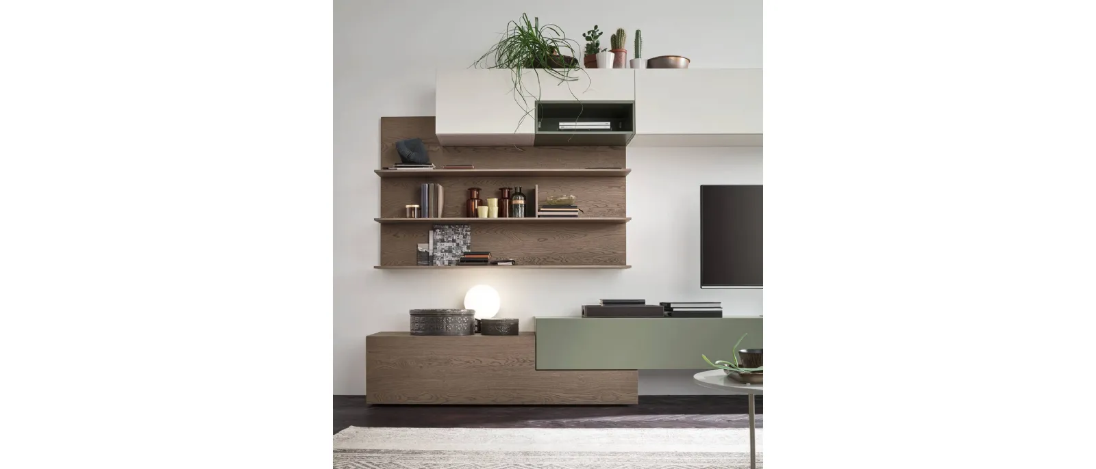 The Elle shelf made of laminated wood