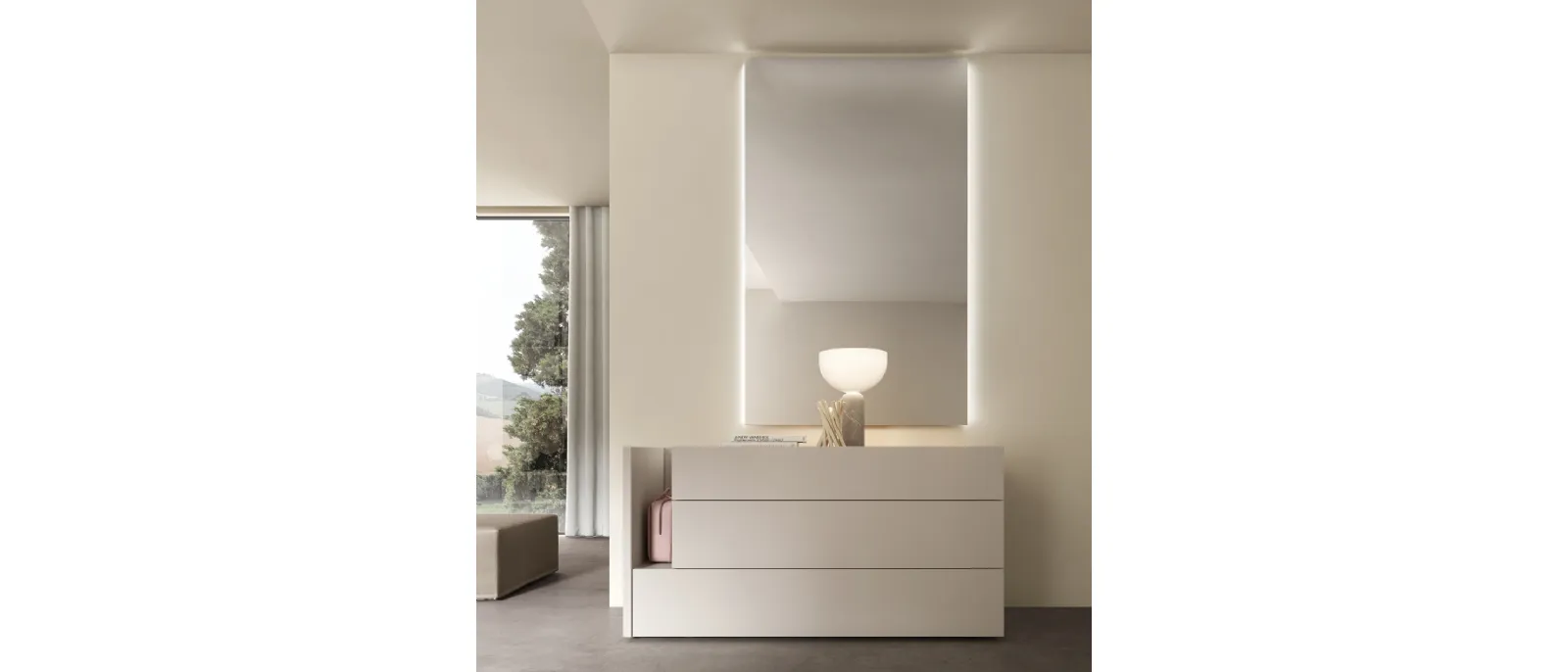 Filo is a wall mirror by Maronese