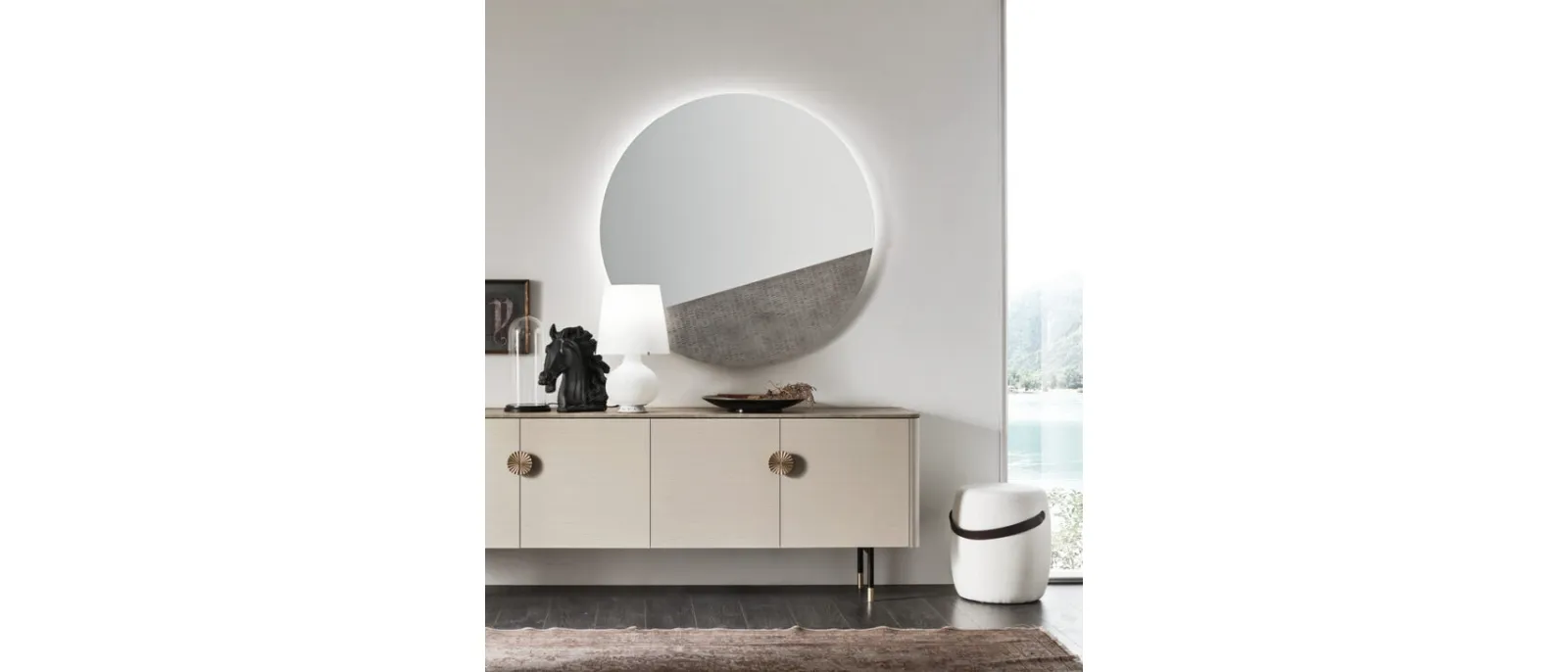 The marble base and the metal frame on which