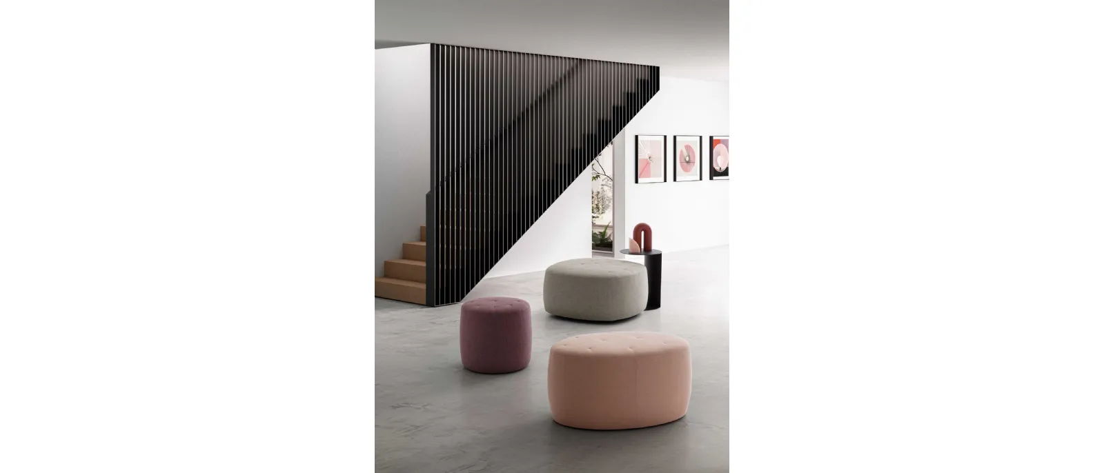 Le poufs di Le Comfort si contraddistinguono dalla struttura unica
