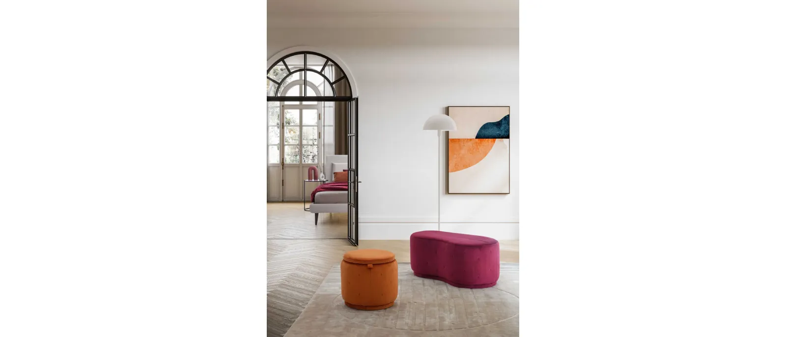The poufs and cushions of the brand designed by
