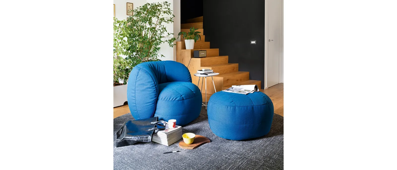 Reef fabric pouf by Connubia