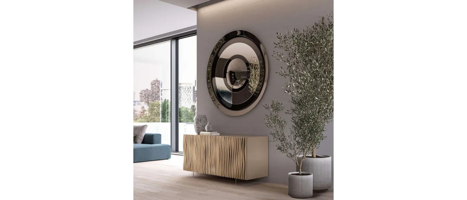 Design mirror Dorian by Ozzio