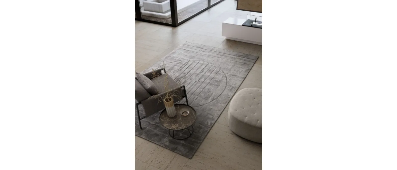 Modern rug Carosello by Le Comfort made of woven natural fibers