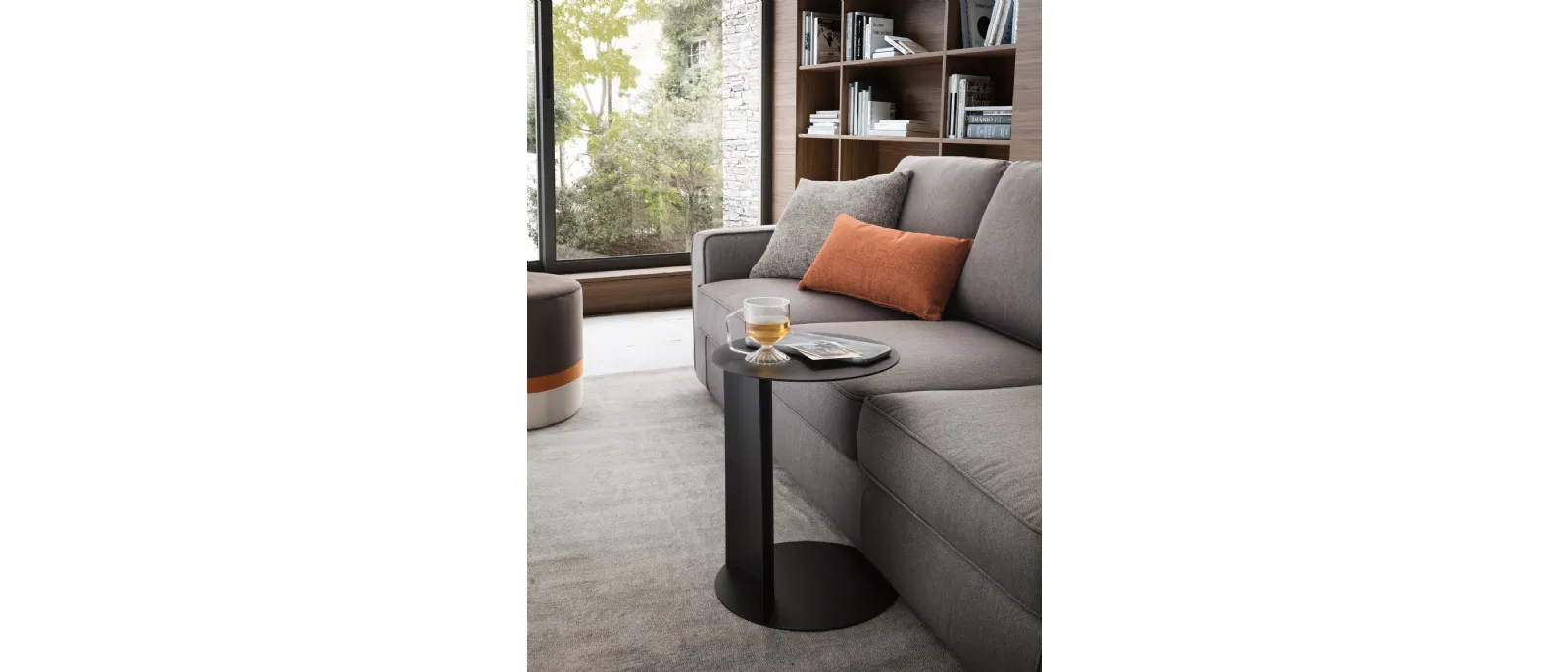 Alfred coffee table by Le Comfort, a small and comfortable metal side table covered