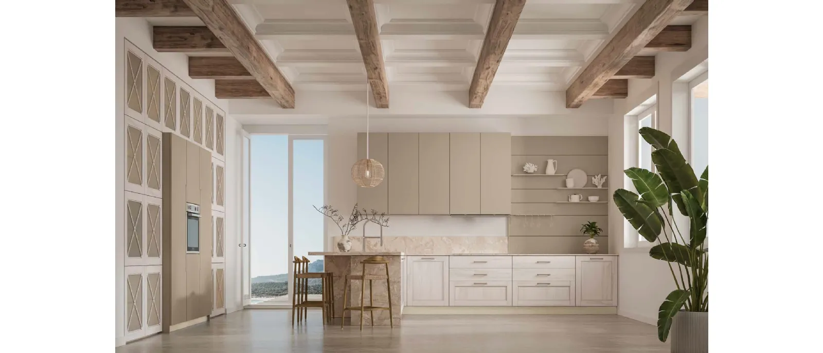 Classic Kitchen with Eva Marinaro Peninsula by Arrex