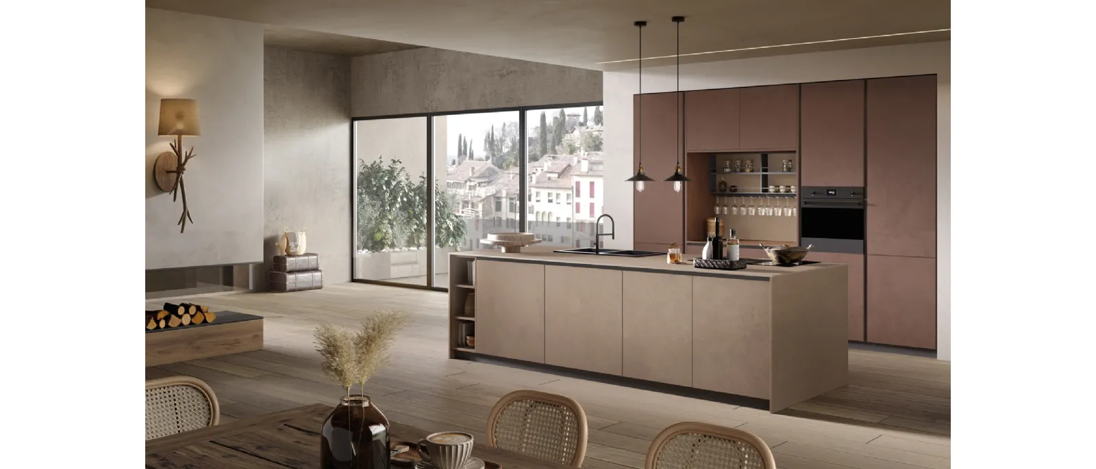 Modern Kitchen with island Materia 04 by Essebi
