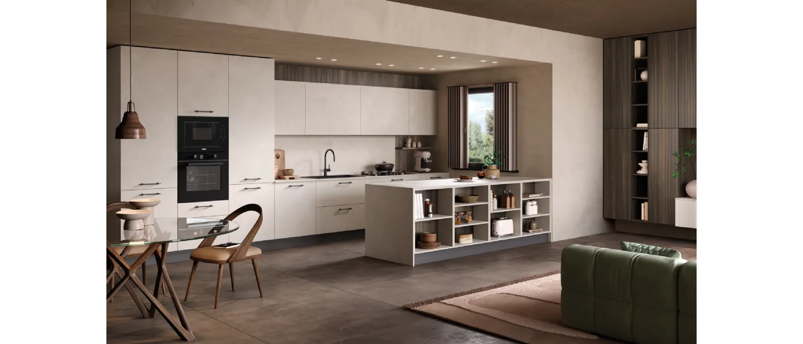 Modern Kitchen with peninsula Materia 05 by Essebi
