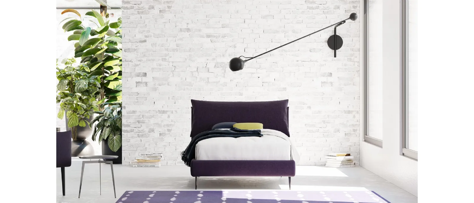 A single bed for two children or a couple of friends;