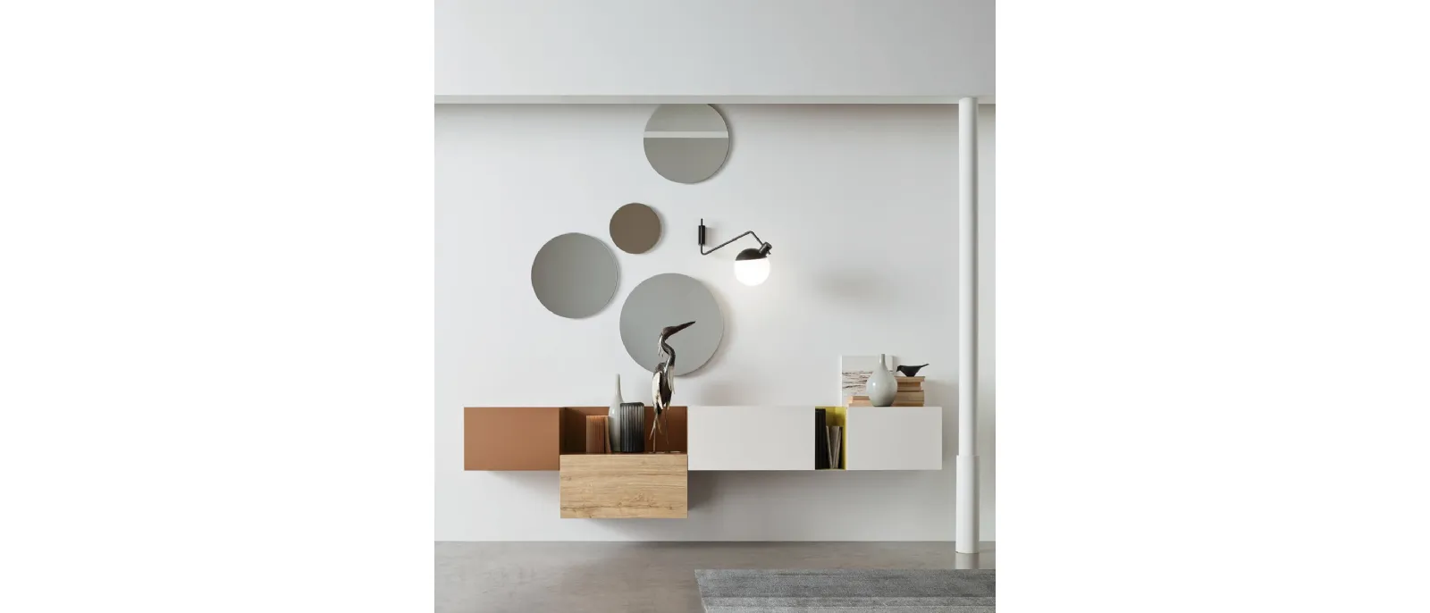 Entryway furniture unix comp SI2220 by maronese is characterized
