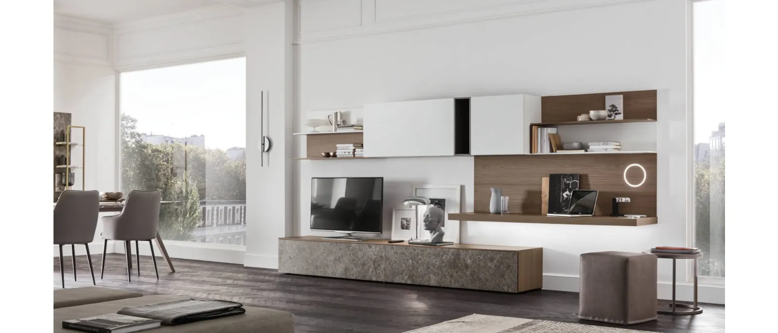 This set wall is part of the new proposal for living spaces proposed by the