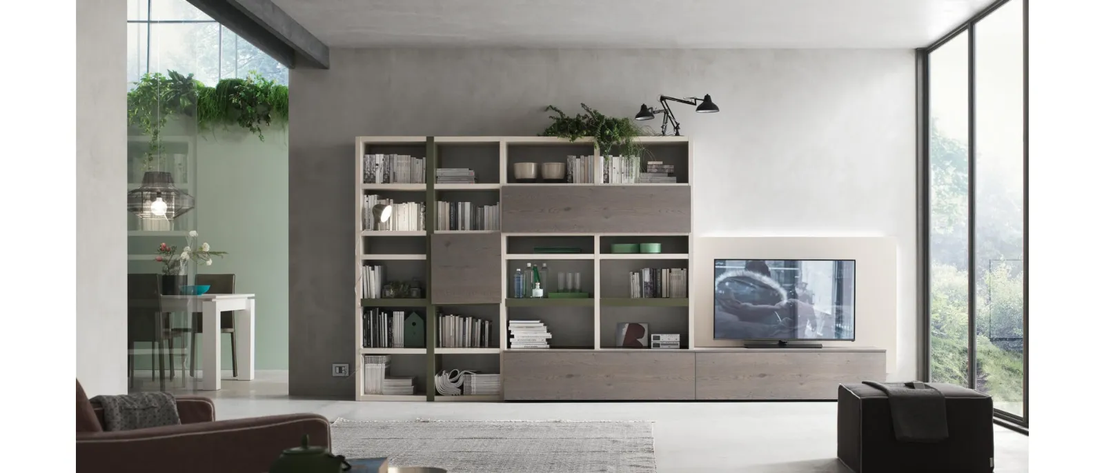 Comprising a central core and 16 shelves, with a structure of 40 cm