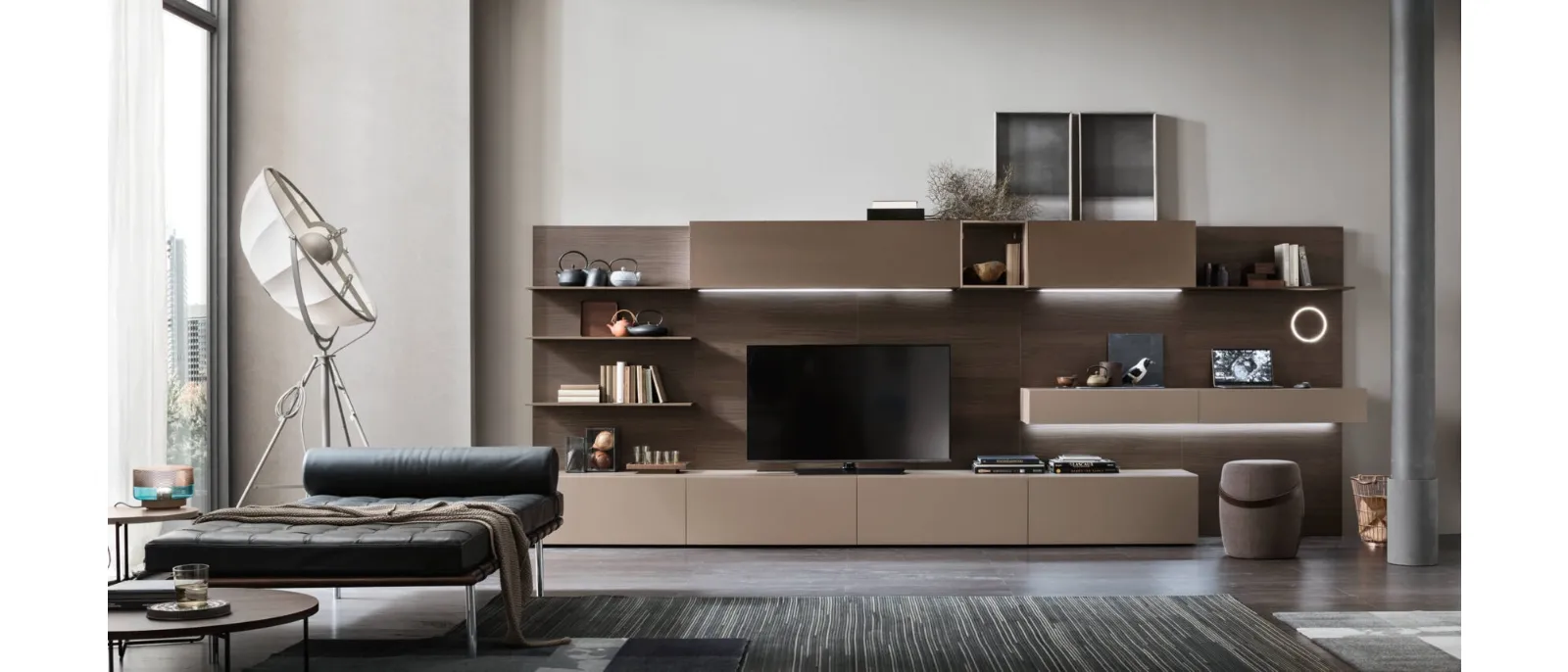 This composition of the modular furniture system by Maronese combines a series of different