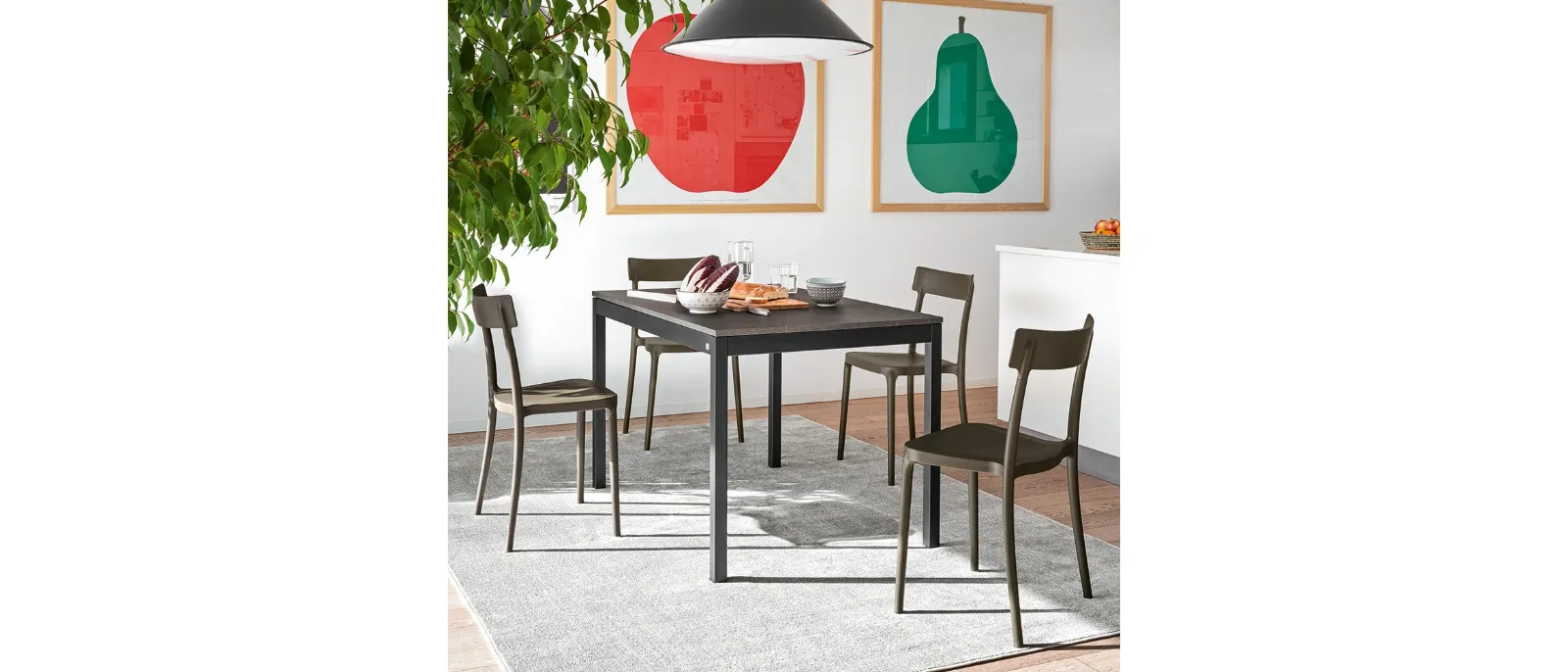 Argo chair with a classic design in polypropylene by Connubia.
