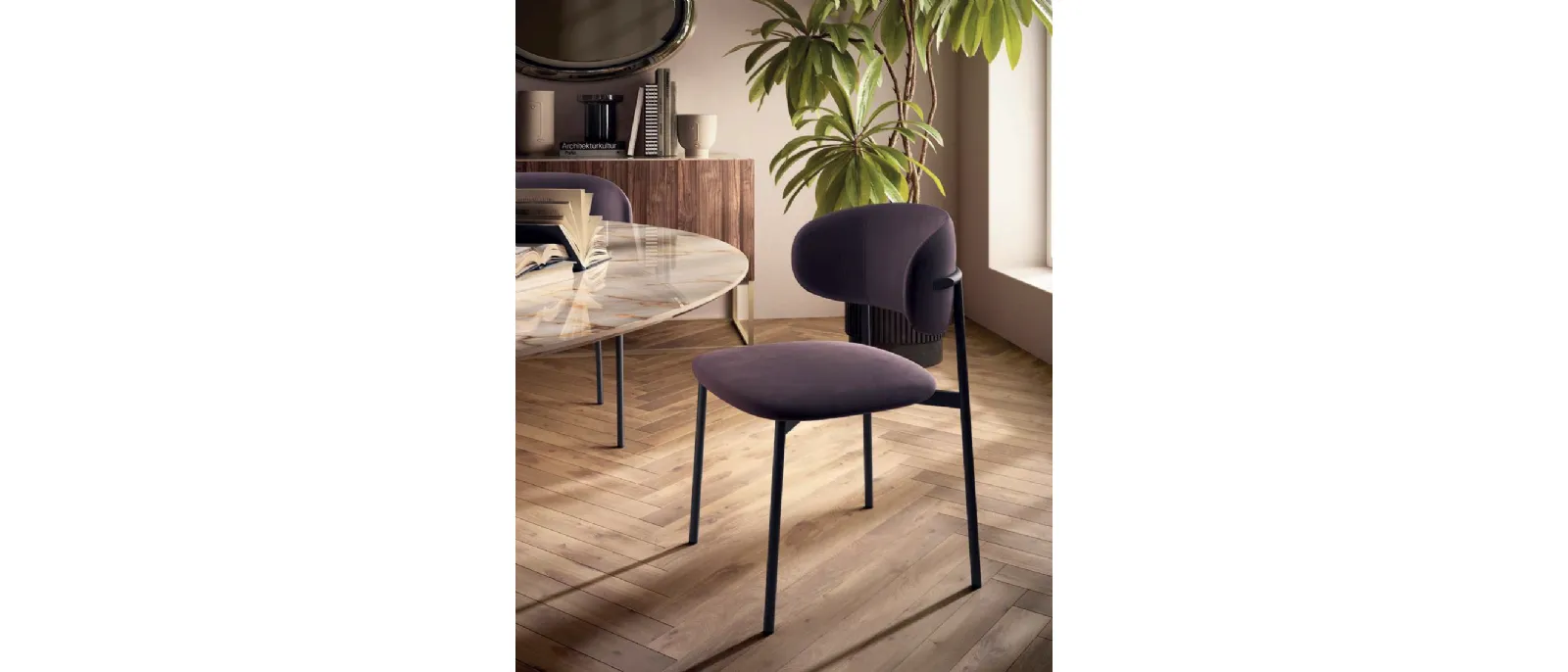 Nappa chair Cleo by Di Lazzaro.