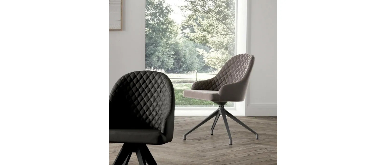 Gilda swivel chair by Ozzio