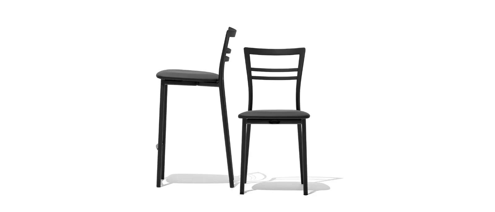 Metal Go! stool with padded seat by Connubia