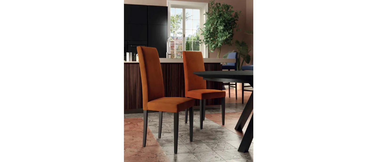 Liberty velvet chair by Di Lazzaro.