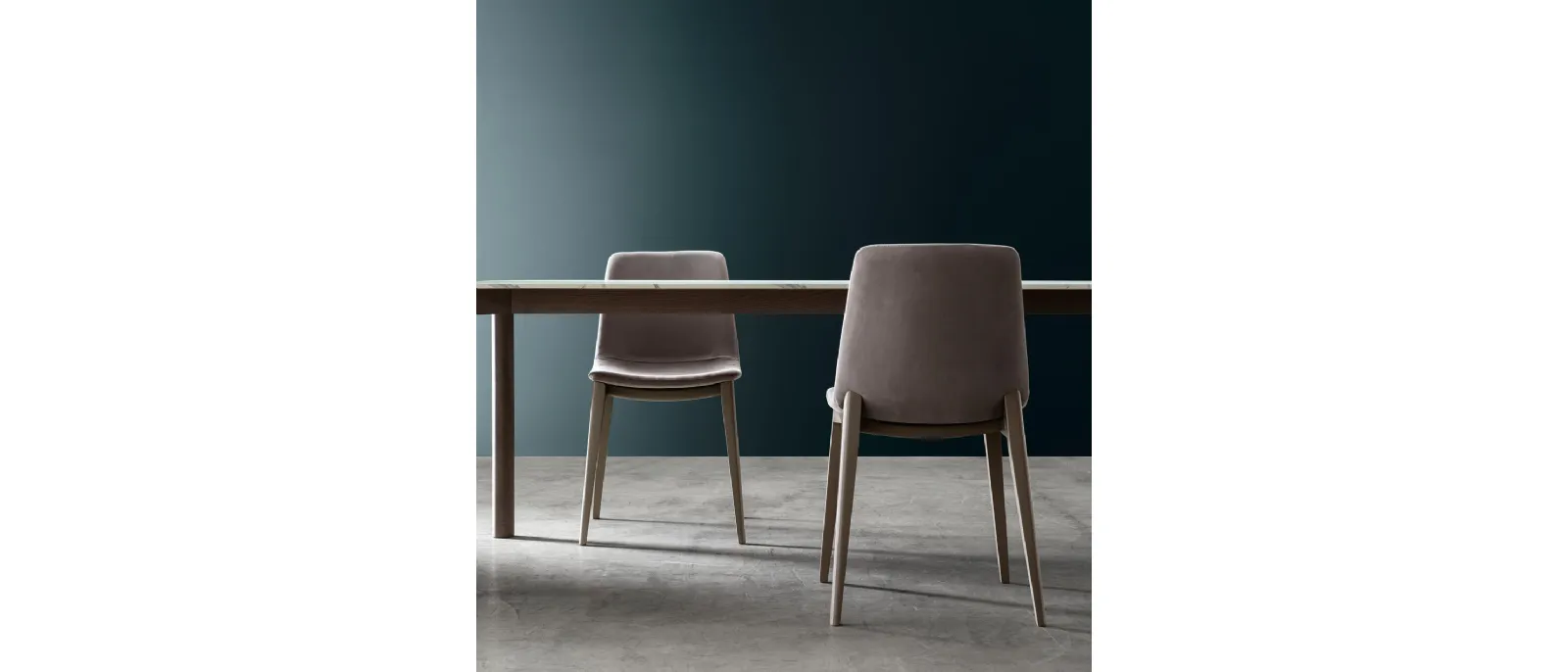 Vanity chair with ash wood frame covered by fabric or leather upholstery of the brand Maronese