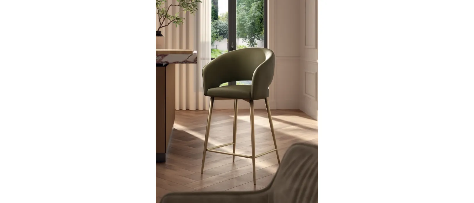 Purple stool by Di Lazzaro
