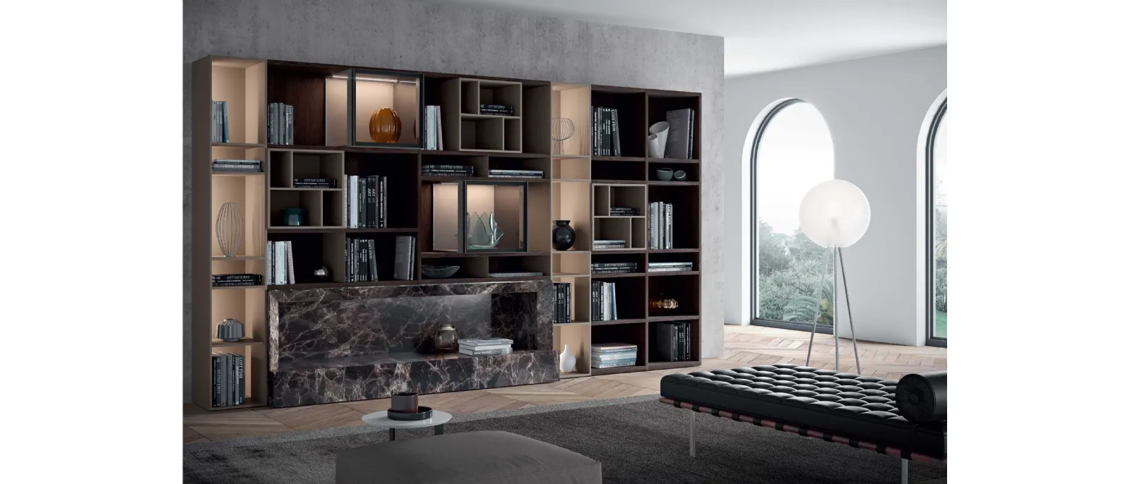 Mood 12 bookcase by Astor Mobili