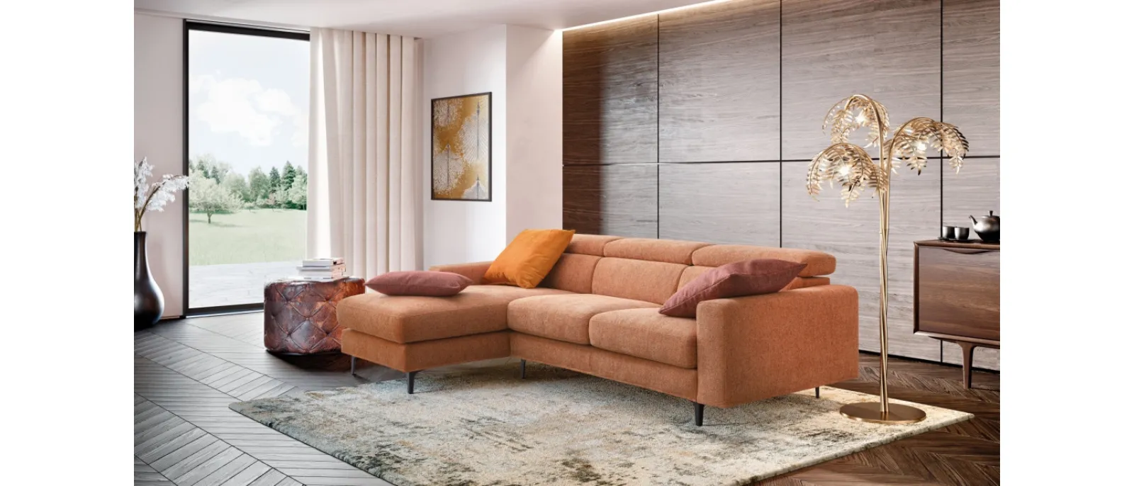 Argo sofa by Le Comfort is a classic model for the living room which allows