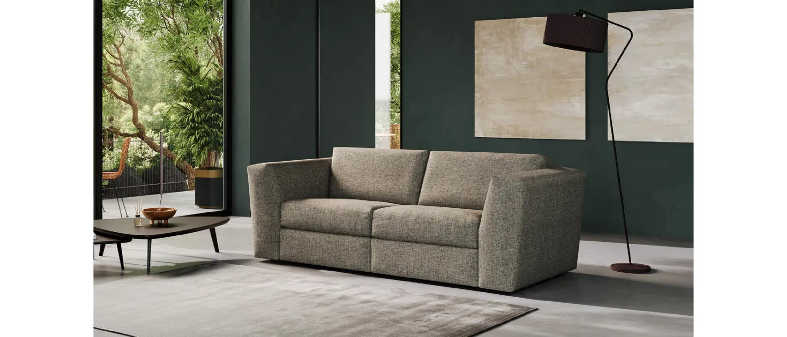 This sofa bed can also be placed on the terrace to use it