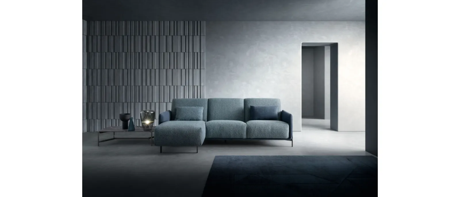 Blank Minimal sofa with peninsula by Samoa