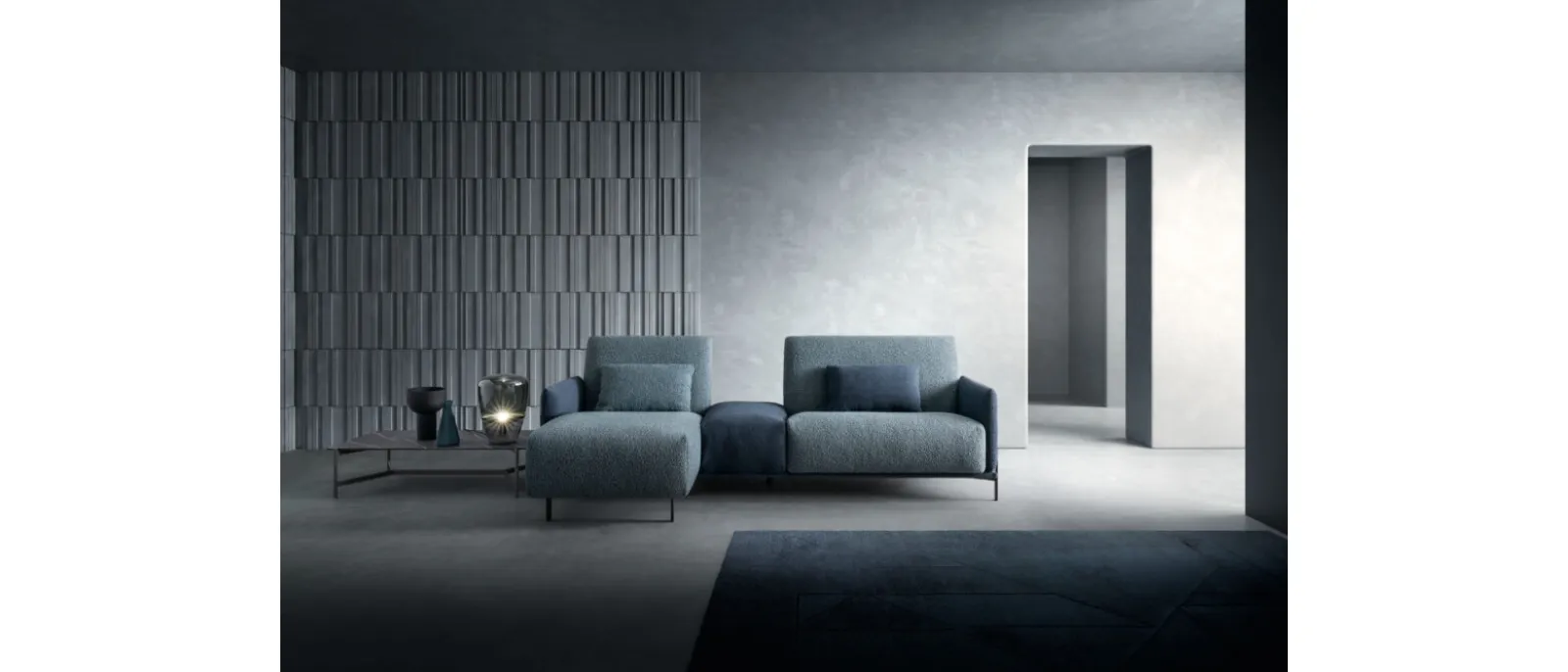 Sofa with peninsula, Blank Minimal by Samoa.