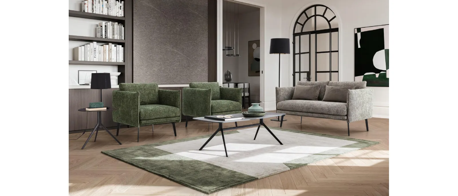 The Boon Loveseat two seat sofa by Le Comfort is available with removable cover in many