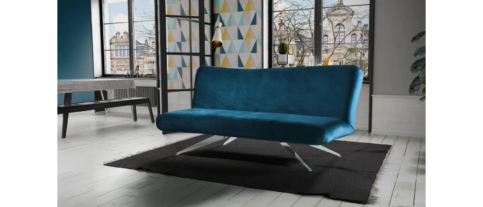 Linear convertible sofa Butterfly by Family Bedding.