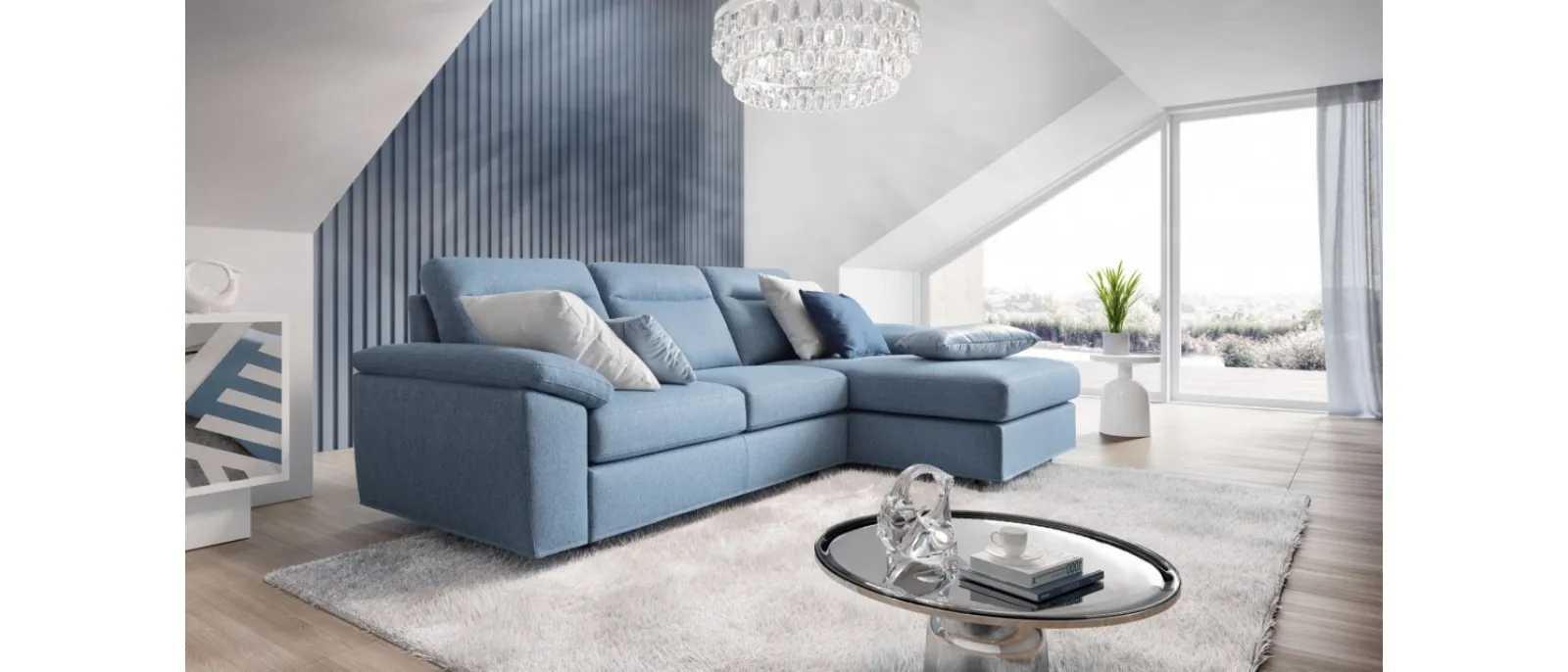 Calige sofa by Le Comfort has a rectangular shape which can be modified and made to