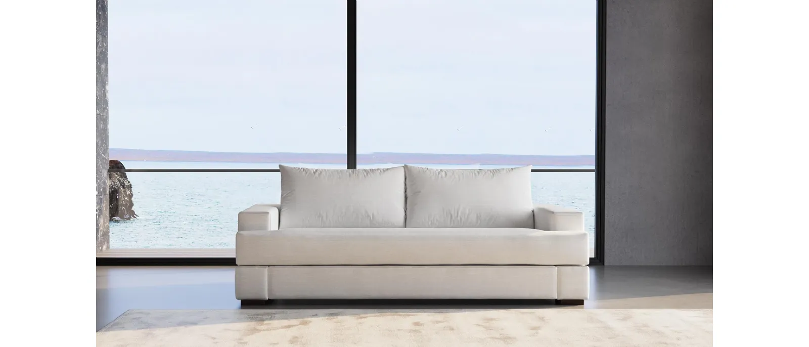 Sitting area composed of a sofa bed and two armch