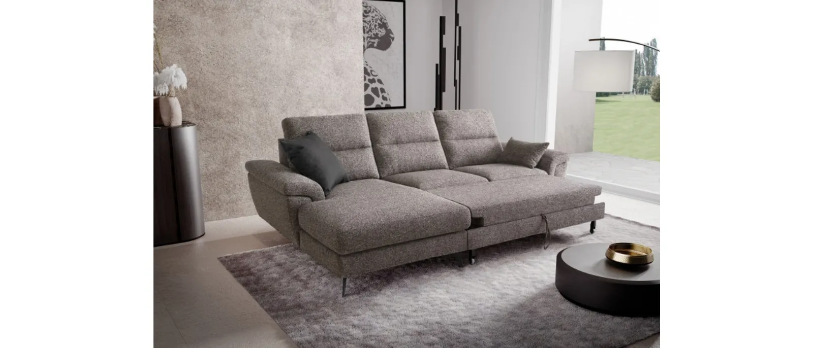 Le divani trasformabili a due posti Cupido di Le Comfort hanno lo stesso sistema di chiusura dei letti a