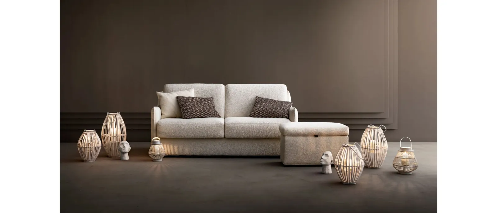 Linear sofa bed Domus by Samoa