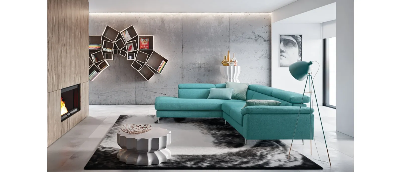 The new fabric sofa series Greta is designed to accommodate the most diverse environments