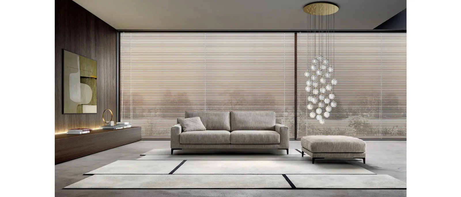 Linear sofa James by Doimo Salotti