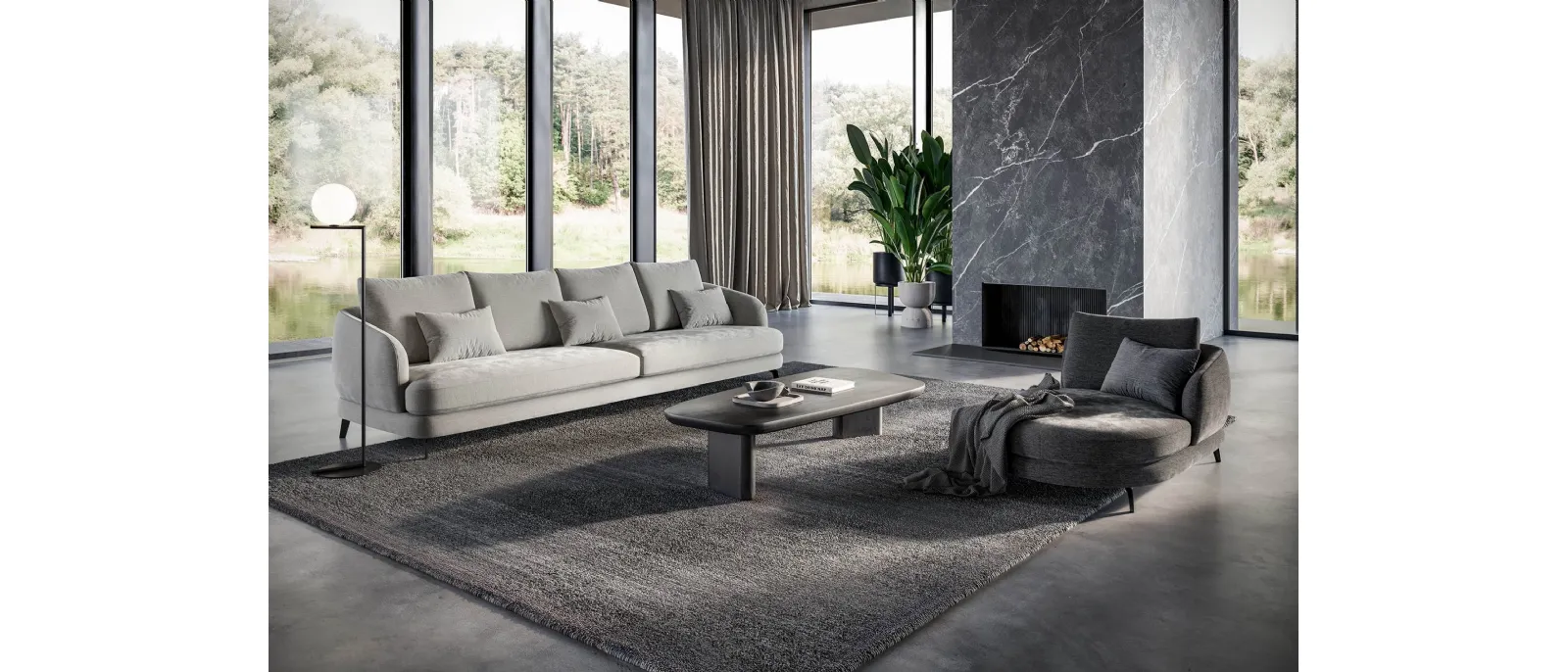 The fabric sofa JAND of the furniture company Le Comfort has
