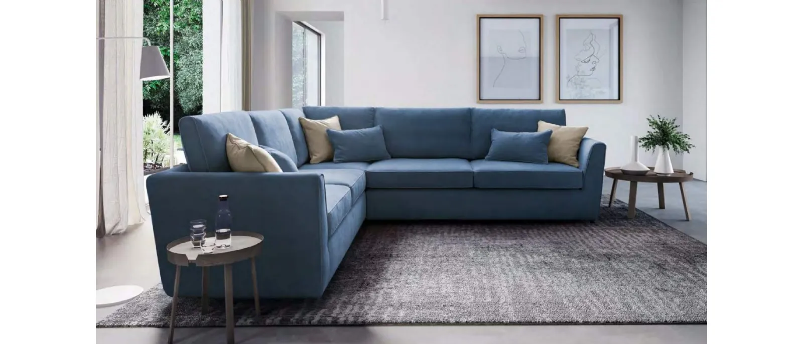 Sofa corner fabric Lola by Le Comfort is a sofa with 4
