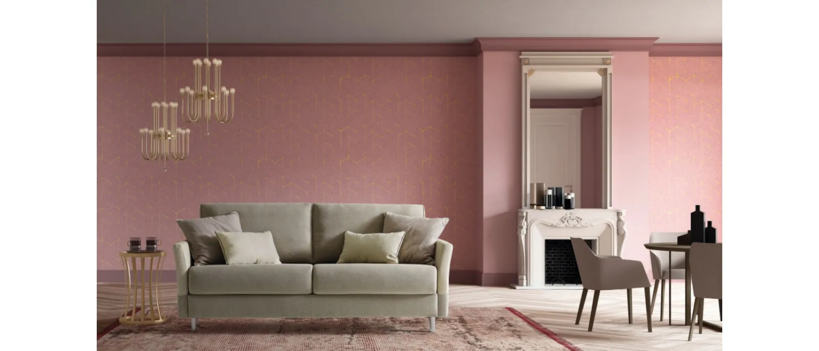 The fabric sofa bed Maldives by Le Comfort has a classic and functional design with clean lines