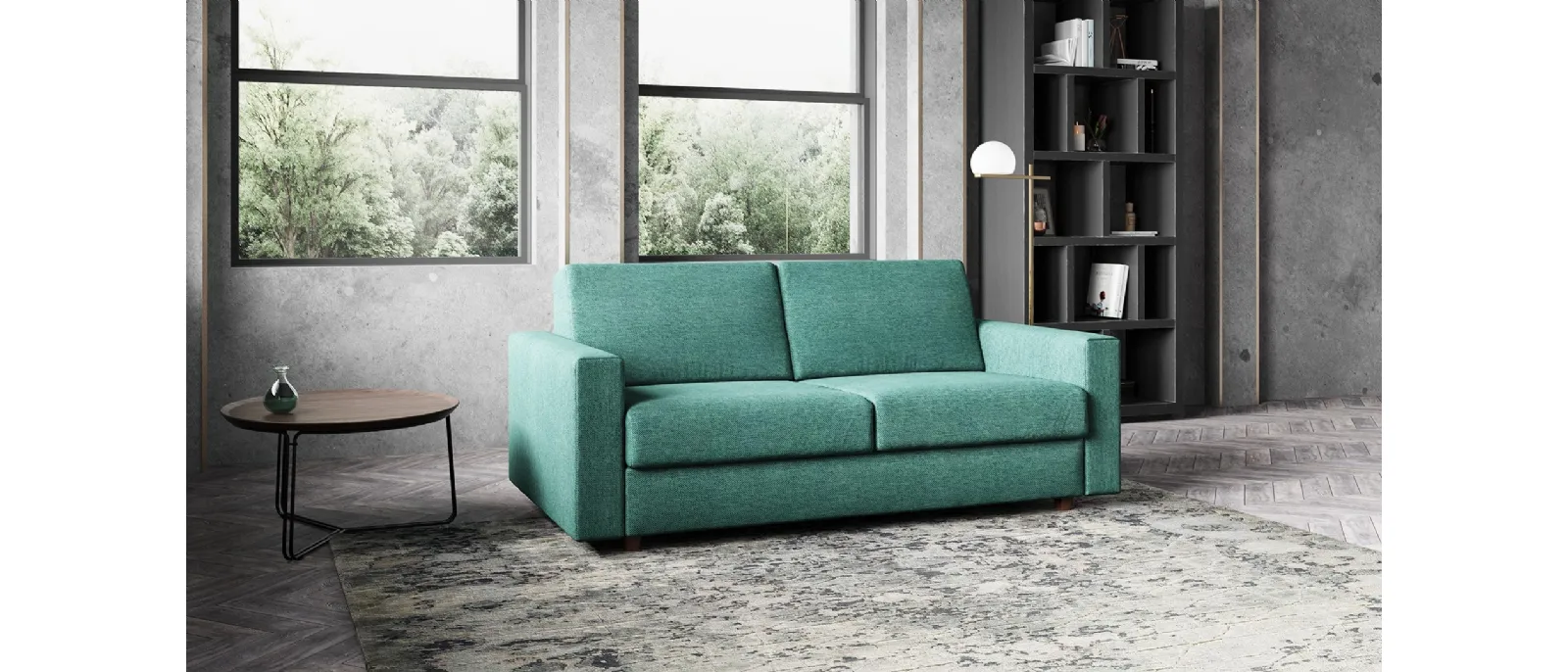 MARECHIARO is an elegant and soft sofa bed which features the