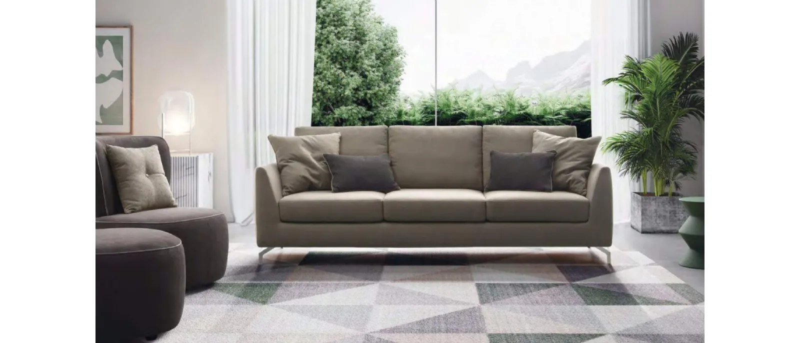 A simple yet refined sofa from the collection by Le Confort of Milan.