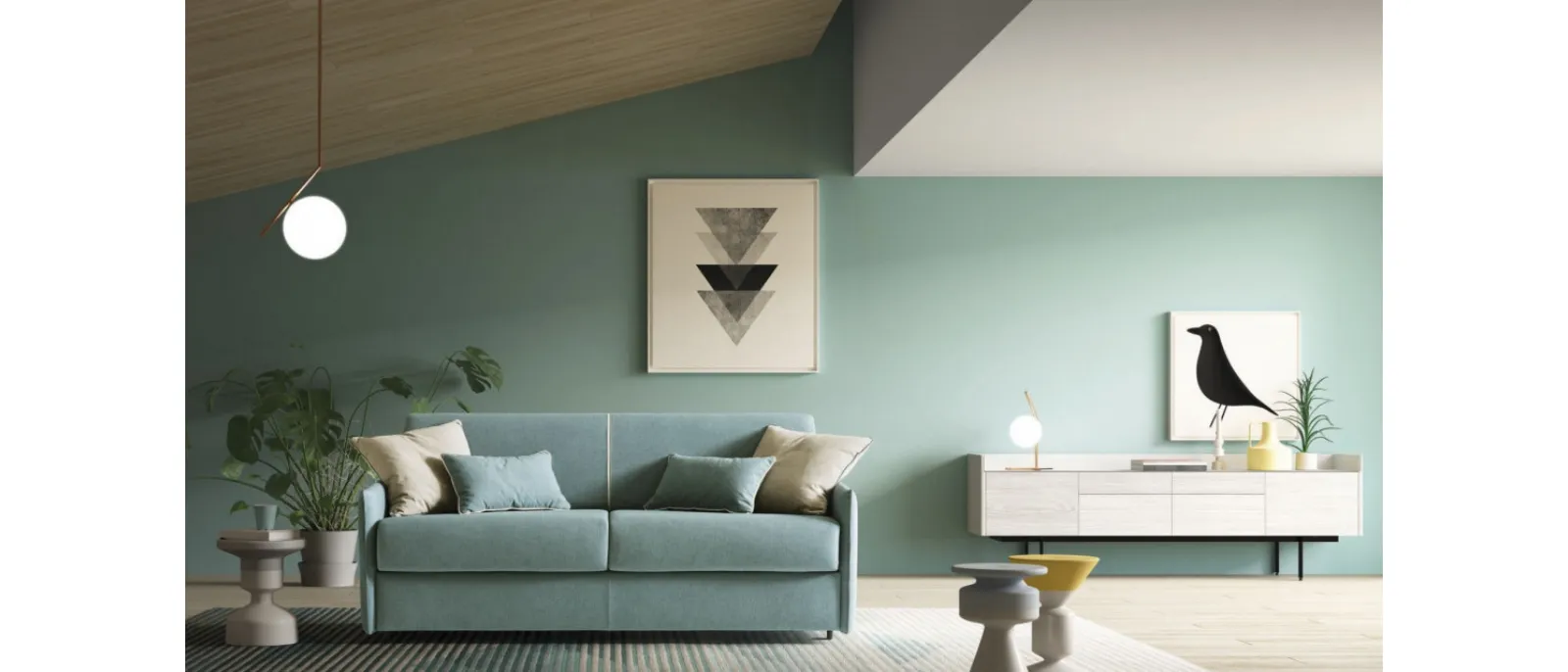 Naxos is a soft sofa bed that has been designed with the intention of being